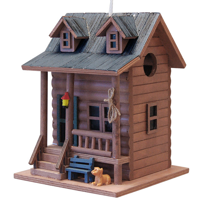 Home Bazaar Log Cabin Bird House