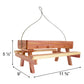 Amish Made Cedar Picnic Table Feeder