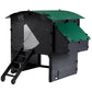 Nestera Large Raised Chicken Coop, Green and Black