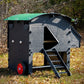 Nestera Large Raised Chicken Coop, Green and Black