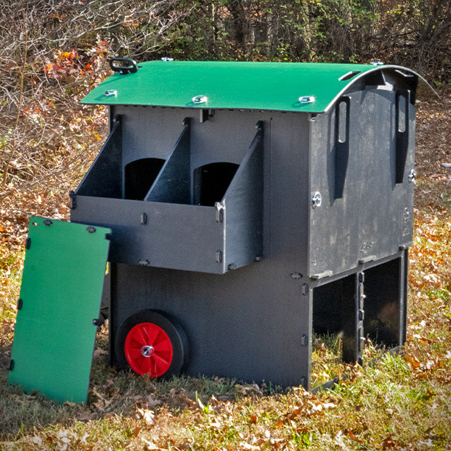 Nestera Large Raised Chicken Coop, Green and Black