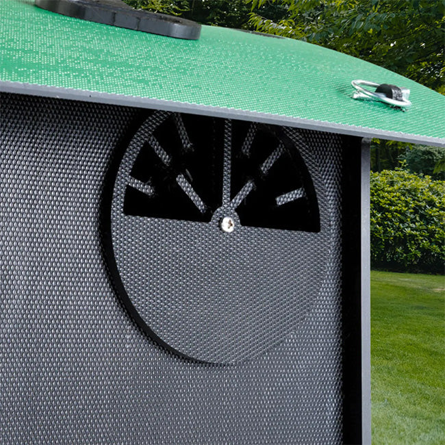 Nestera Large Raised Chicken Coop, Green and Black