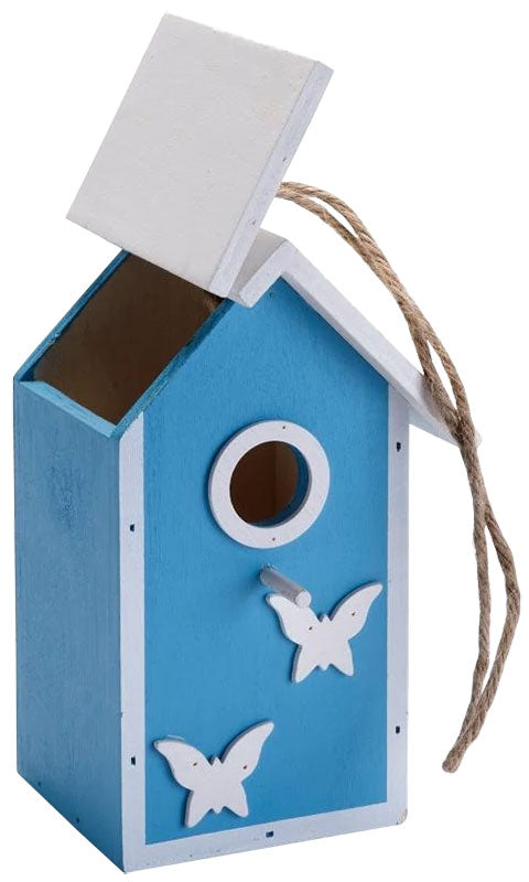 Butterfly Skies Bird House, Blue