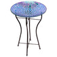 Audubon Glass Mosaic Bird Baths with Stands, Pack of 3