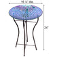 Audubon Glass Mosaic Bird Bath with Steel Stand, Rainbow