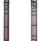 Panacea Mission Garden Arbor with Lanterns, Black, 79.5"H