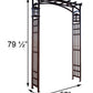 Panacea Mission Garden Arbor with Lanterns, Black, 79.5"H