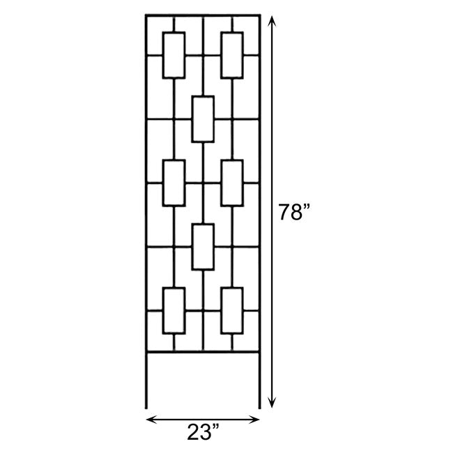 Panacea Contemporary Trellises, Black, 78"H, Pack of 5
