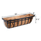 Panacea Flat Iron Series Planter Box, Black, 30"L