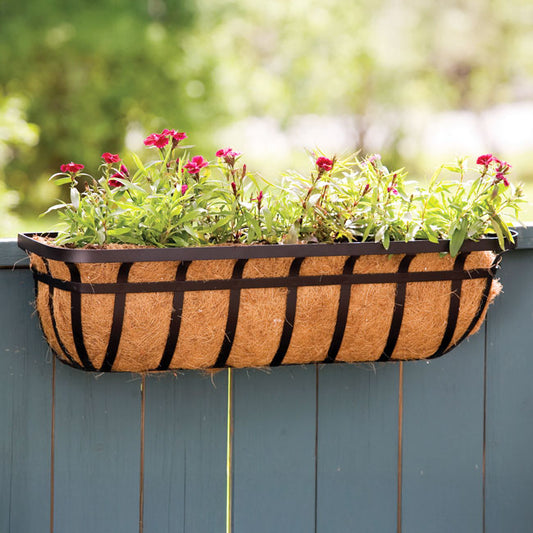 Panacea Flat Iron Series Planter Box, Black, 30"L