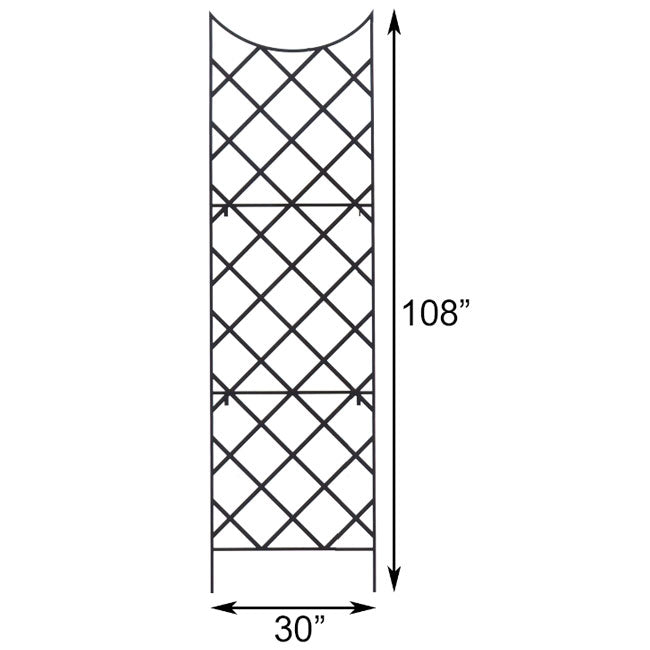Panacea Giant Trellis, Black, 108"H, Pack of 3