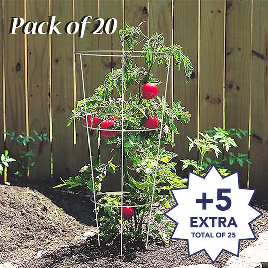 Panacea Round Tomato & Pepper Towers, Galvanized, Pack of 20