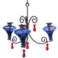 Parasol Mini-Blossom Chandelier, Blue, 12 oz.