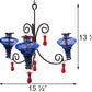 Parasol Mini-Blossom Chandelier, Blue, 12 oz.