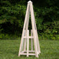 Standard Pyramid Trellis by Prime Retreat, Whitewashed, 46"H