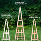 Standard Pyramid Trellis by Prime Retreat, Whitewashed, 46"H