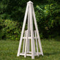 Standard Pyramid Trellis by Prime Retreat, Whitewashed, 46"H