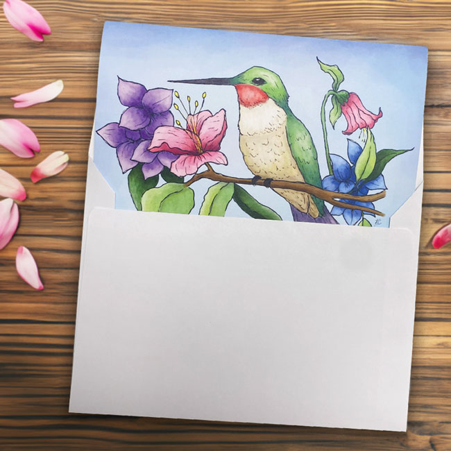 Pack of 20 All Purpose "Hummingbird" Greeting Cards