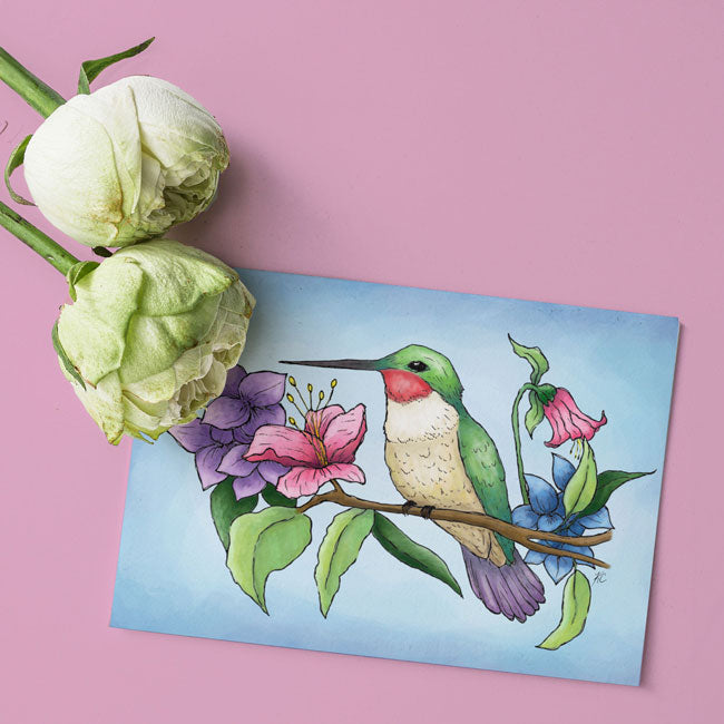 Set of 8 All Purpose "Hummingbird" Greeting Cards