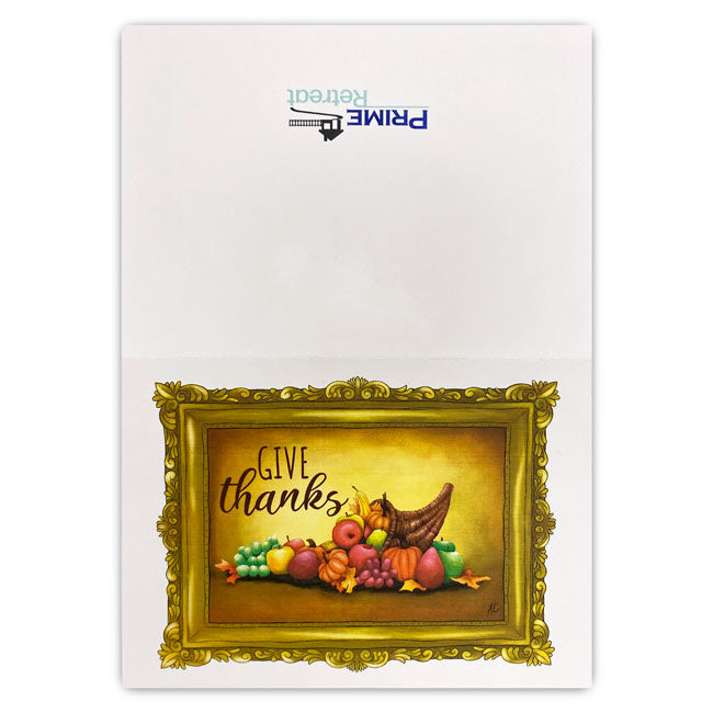 "Give Thanks" Greeting Card by Prime Retreat