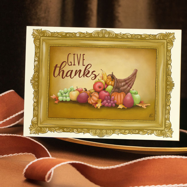 "Give Thanks" Greeting Card by Prime Retreat