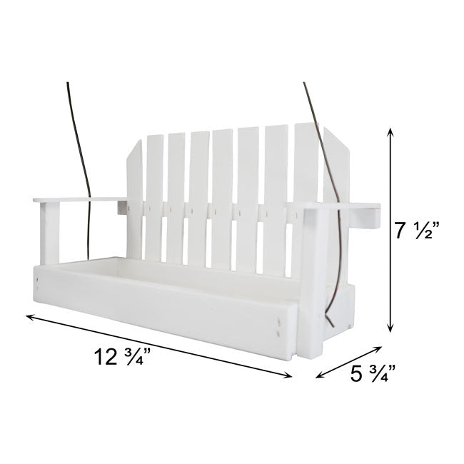 Amish Made Recycled Plastic Swing Seed Feeder, White