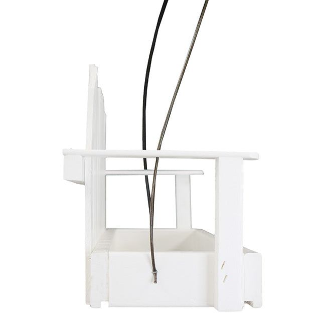 Amish Made Recycled Plastic Swing Seed Feeder, White