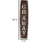 Amish-Made Welcome & Go Away Whiskey Barrel Porch Signs