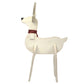 Amish-Made Wooden Reindeer Statue, White