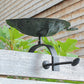 Achla Aspen Leaf Bird Bath with Over Rail Bracket