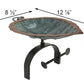 Achla Aspen Leaf Bird Bath with Over Rail Bracket