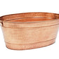 Achla Oval Copper Plated Tub, Hammered Finish, 30.75"L