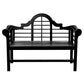Achla Wooden Lutyens Bench, Black, 54"L
