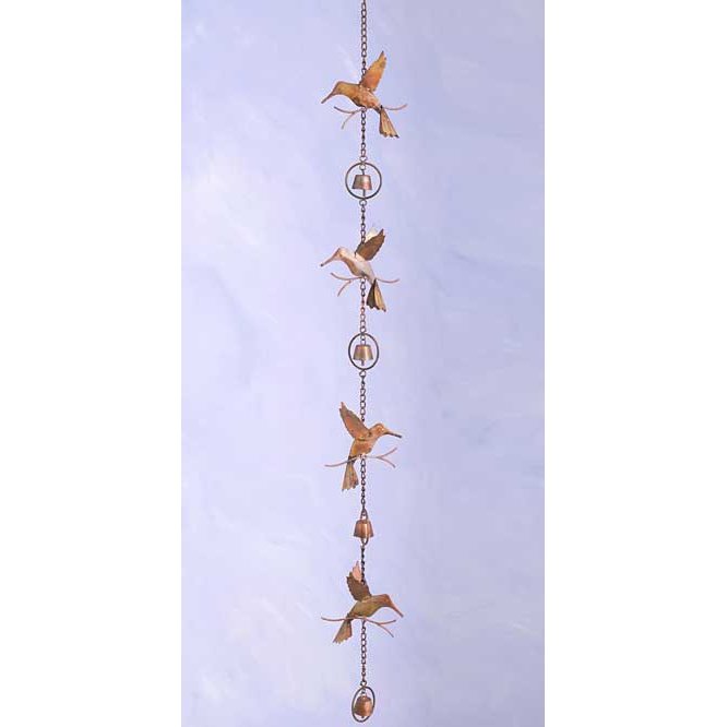 Ancient Graffiti Decorative Hanging Chain, Hummingbirds