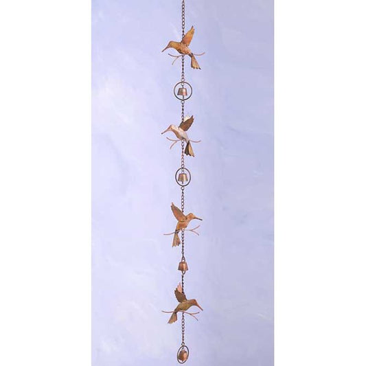 Ancient Graffiti Decorative Hanging Chain, Hummingbirds