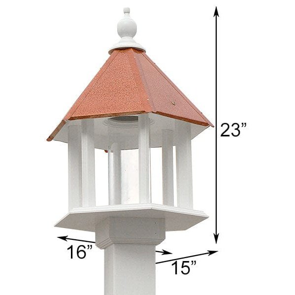 Deluxe Azalea Bird Feeder & Decorative Mounting Post Package