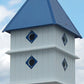 Plantation Bird House & Decorative Mounting Post, Cobalt