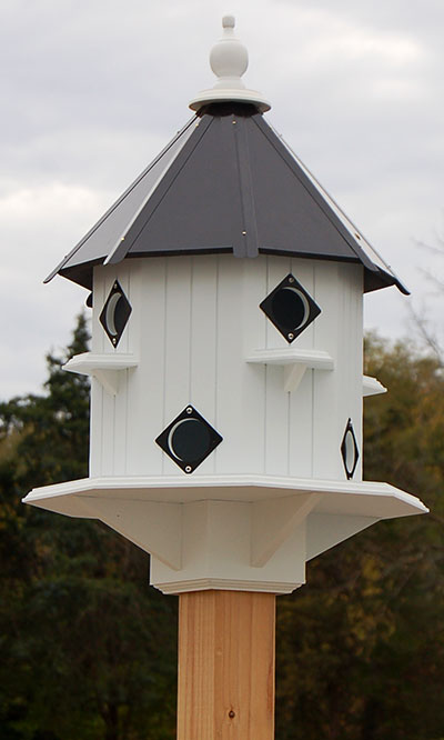 Wing & A Prayer Purple Martin Castle House, Black Roof