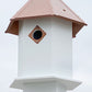 Sycamore Bird House & Decorative Mounting Post, Copper Roof