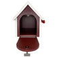 Amish Recycled Plastic Deluxe Mailbox, Cherrywood & White
