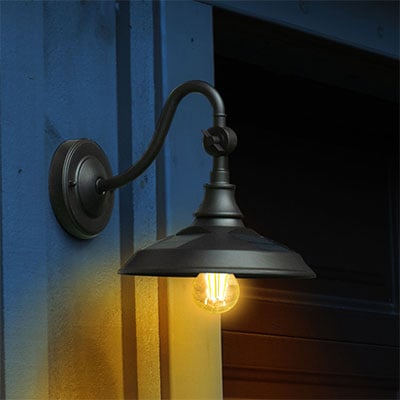 Classy Caps Dark Bronze Solar Barn Light