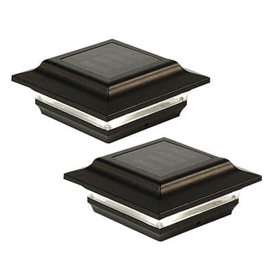 Classy Caps Imperial Solar Post Lights, Black, Pack of 2