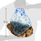 Cohasset Lg Molten Glass Blue Accented Bowl & Wood Sculpture