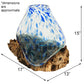 Cohasset Lg Molten Glass Blue Accented Bowl & Wood Sculpture