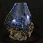 Cohasset Lg Molten Glass Blue Accented Bowl & Wood Sculpture