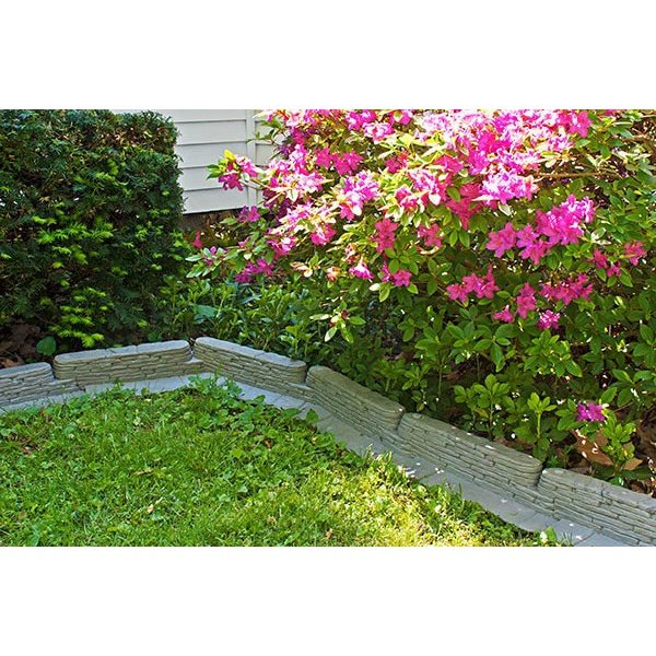 Emsco Bedrocks Stacked Faux Slate Edging Pieces, Pack of 4