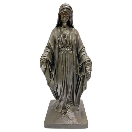 Emsco Virgin Mary Statue, Bronze Colored