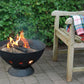 Esschert Design Cast Iron Fire Bowl with Grate, 21.5" dia.