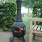 Esschert Design Cast Iron Terrace Screened Chimenea, 18" dia