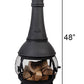 Esschert Design Cast Iron Terrace Screened Chimenea, 18" dia